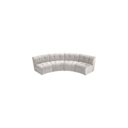 Limitless Cream Velvet 4pc. Modular Sectional