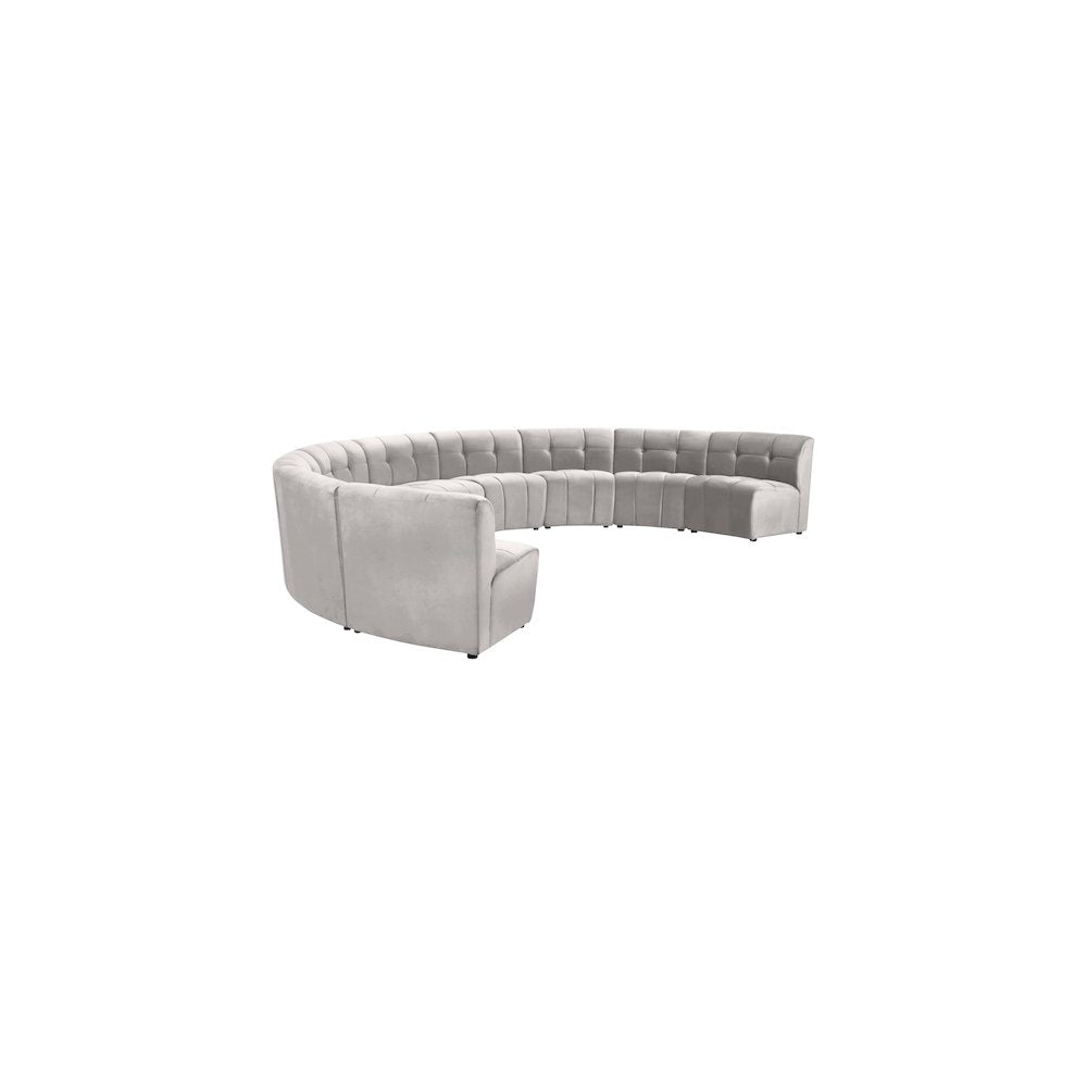 Limitless Cream Velvet 9pc. Modular Sectional