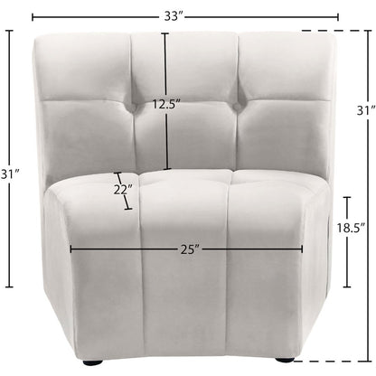 Limitless Cream Velvet Modular Chair