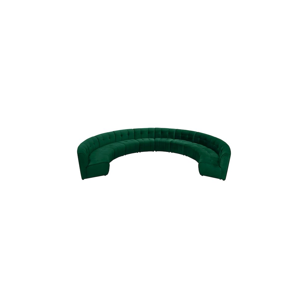 Limitless Green Velvet 10pc. Modular Sectional