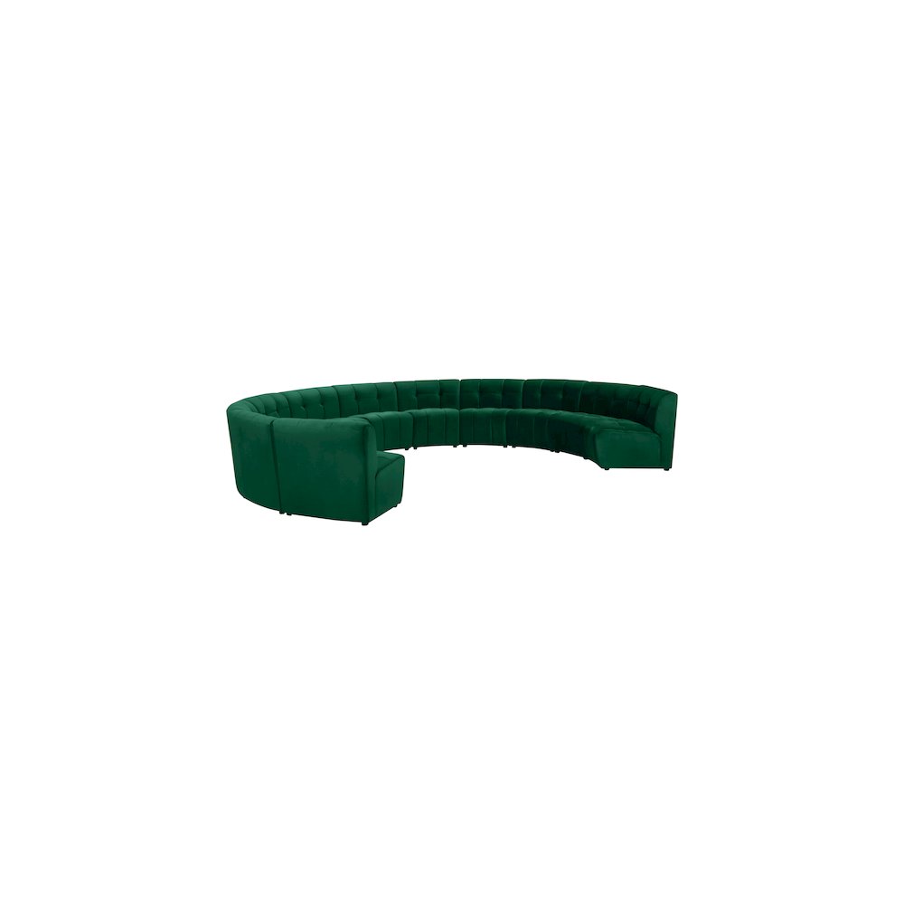 Limitless Green Velvet 11pc. Modular Sectional
