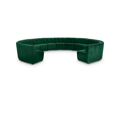 Limitless Green Velvet 13pc. Modular Sectional