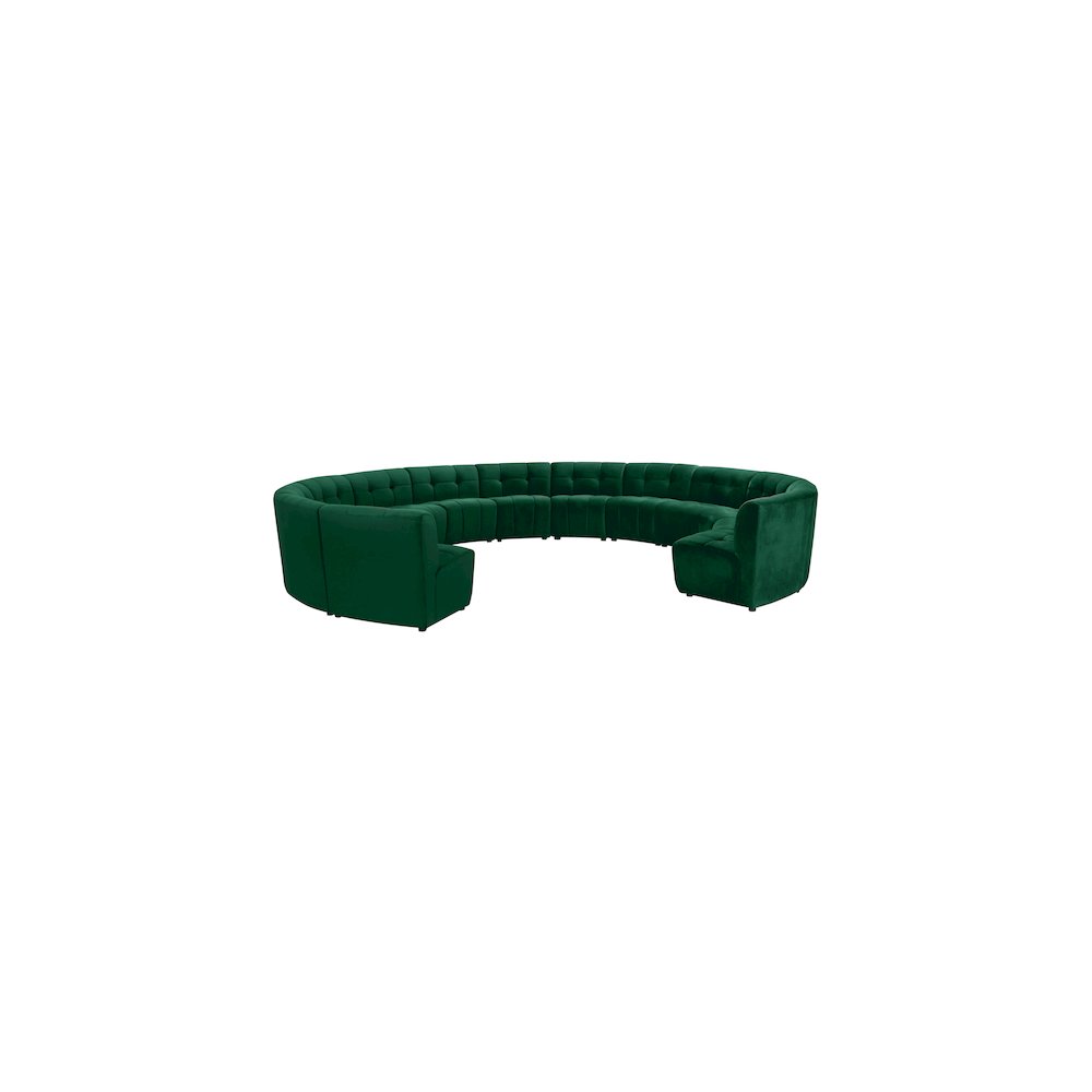 Limitless Green Velvet 13pc. Modular Sectional