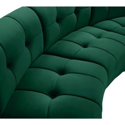 Limitless Green Velvet 2pc. Modular Sectional