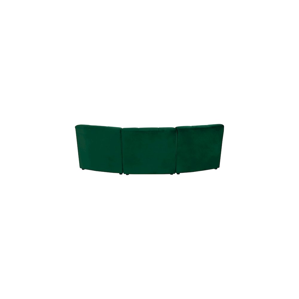 Limitless Green Velvet 3pc. Modular Sectional
