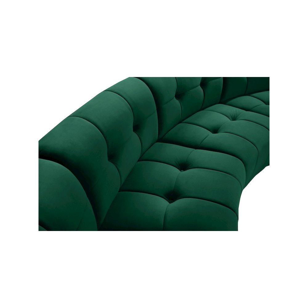 Limitless Green Velvet 3pc. Modular Sectional