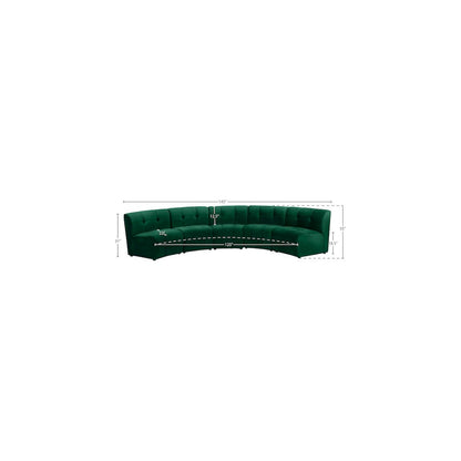 Limitless Green Velvet 5pc. Modular Sectional