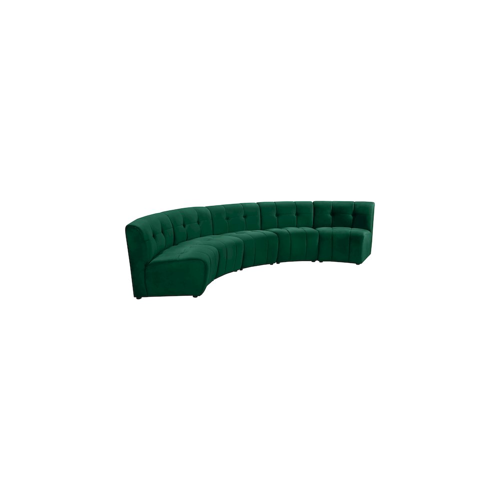 Limitless Green Velvet 5pc. Modular Sectional