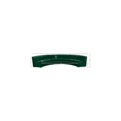 Limitless Green Velvet 6pc. Modular Sectional