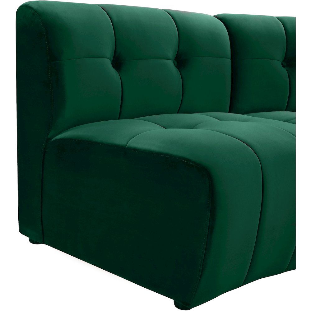 Limitless Green Velvet 6pc. Modular Sectional