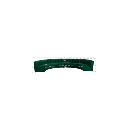 Limitless Green Velvet 8pc. Modular Sectional