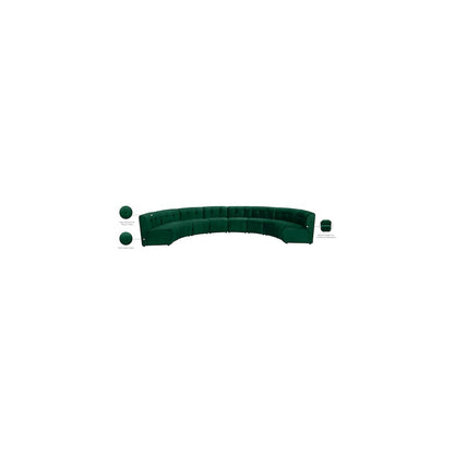Limitless Green Velvet 8pc. Modular Sectional