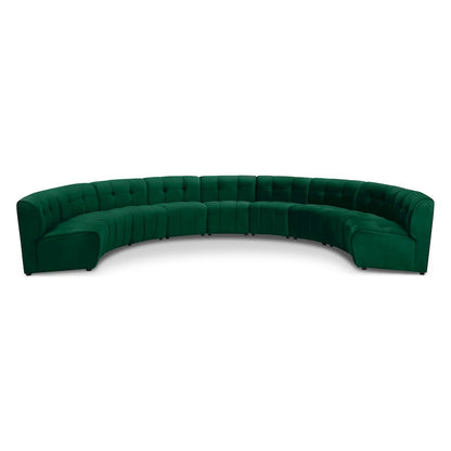 Limitless Green Velvet 9pc. Modular Sectional