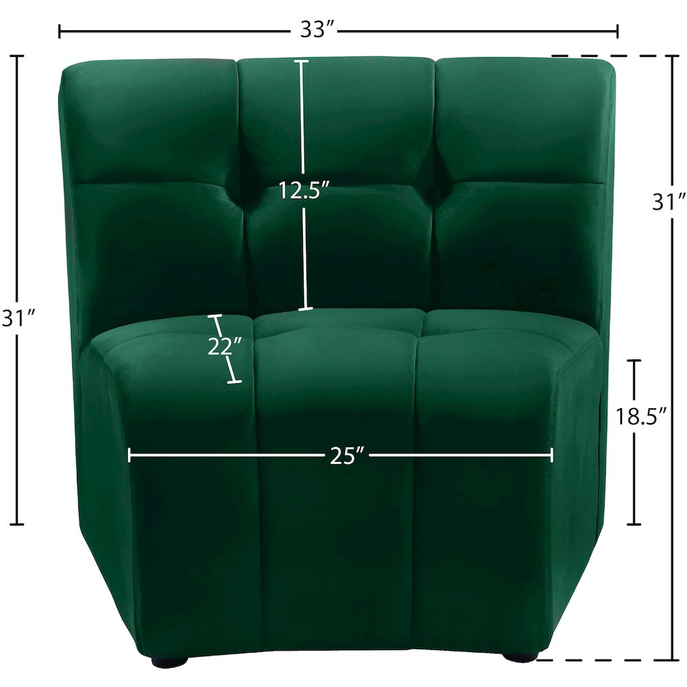 Limitless Green Velvet Modular Chair