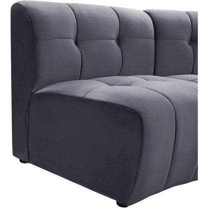 Limitless Grey Velvet 11pc. Modular Sectional