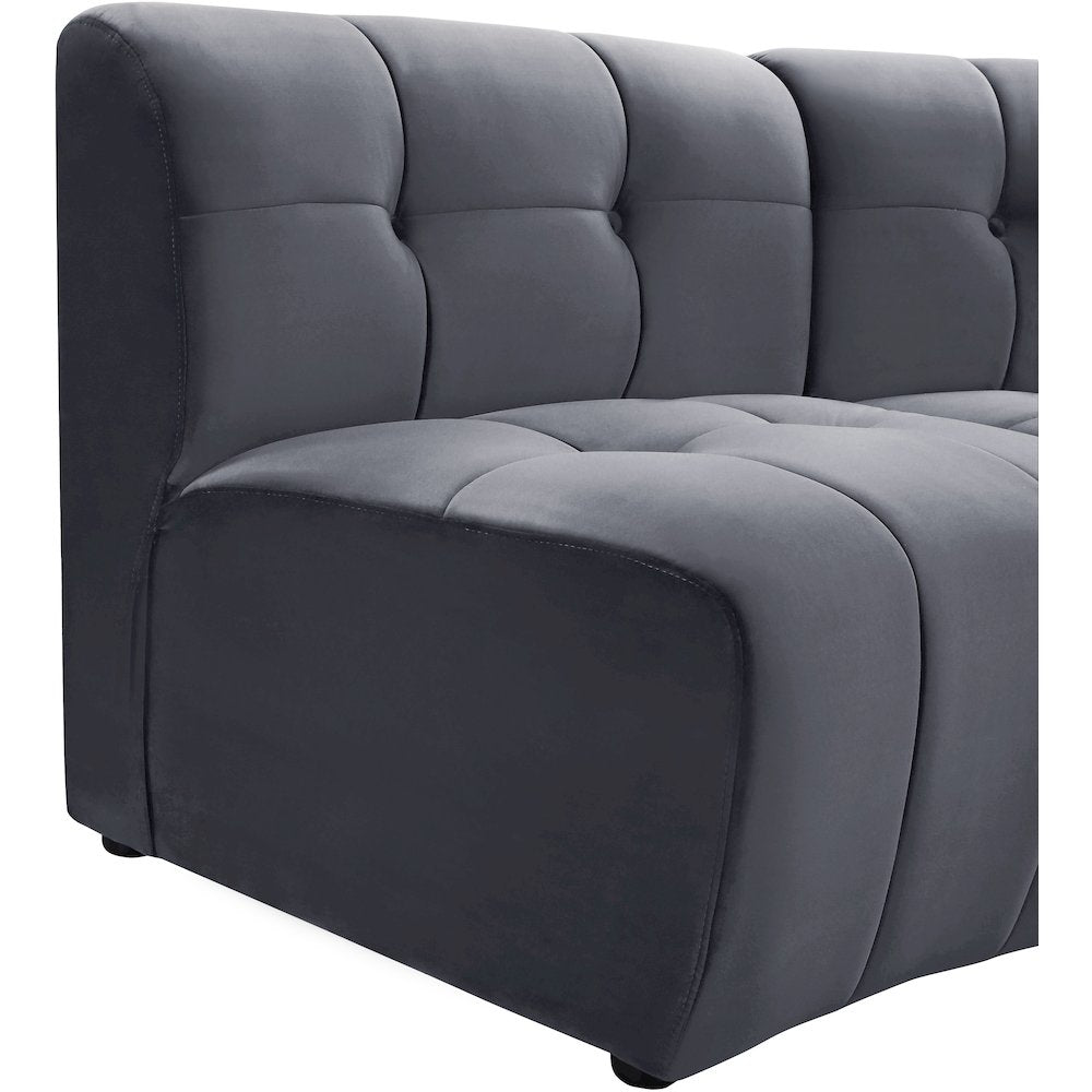 Limitless Grey Velvet 13pc. Modular Sectional