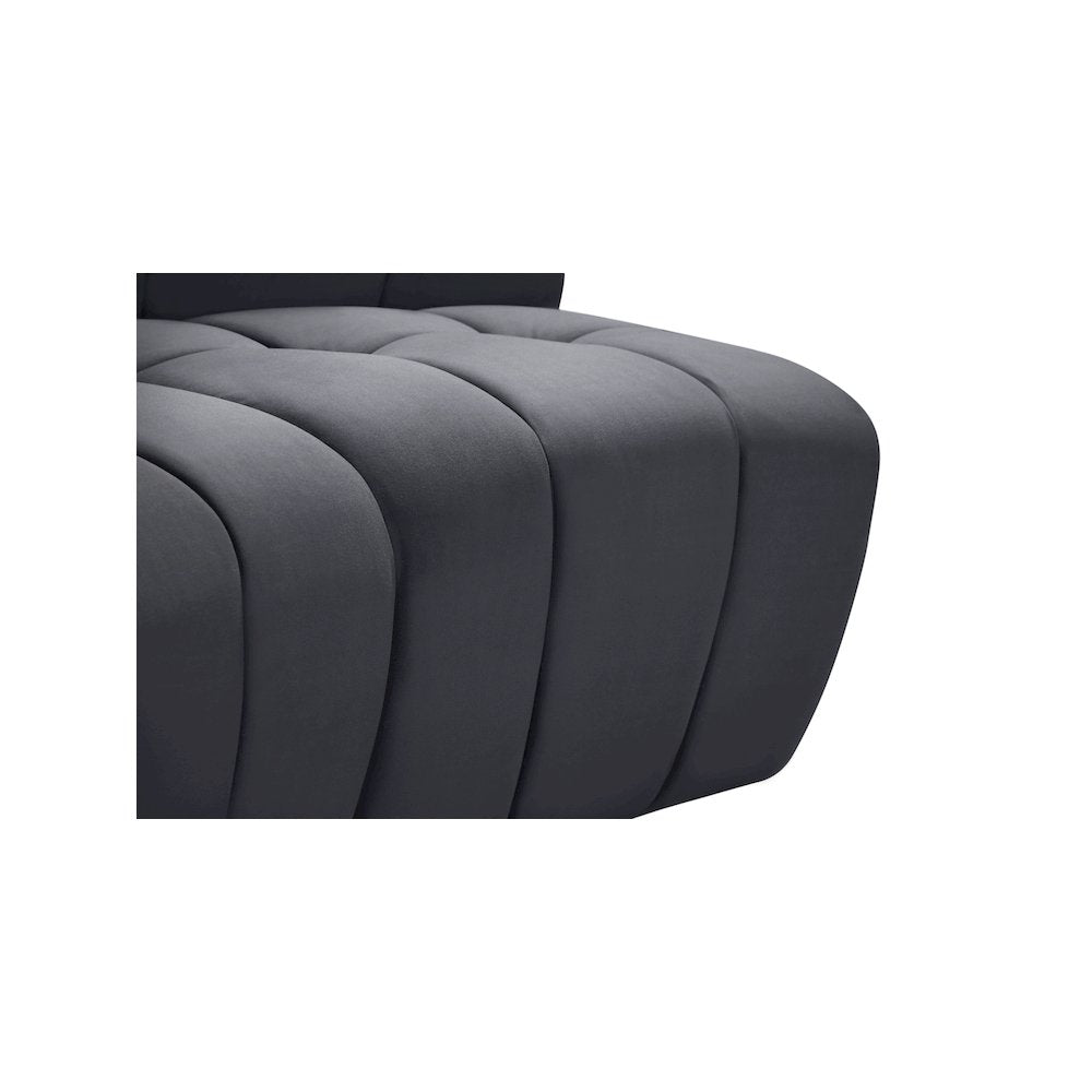 Limitless Grey Velvet 3pc. Modular Sectional