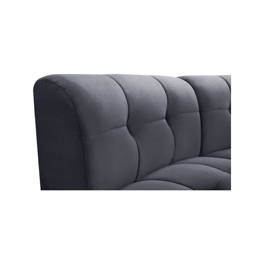 Limitless Grey Velvet 4pc. Modular Sectional