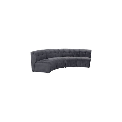 Limitless Grey Velvet 4pc. Modular Sectional