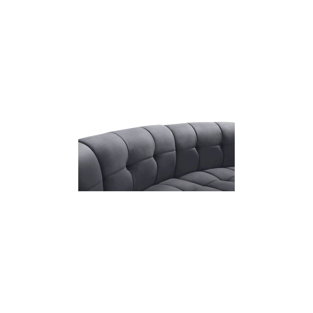 Limitless Grey Velvet 4pc. Modular Sectional