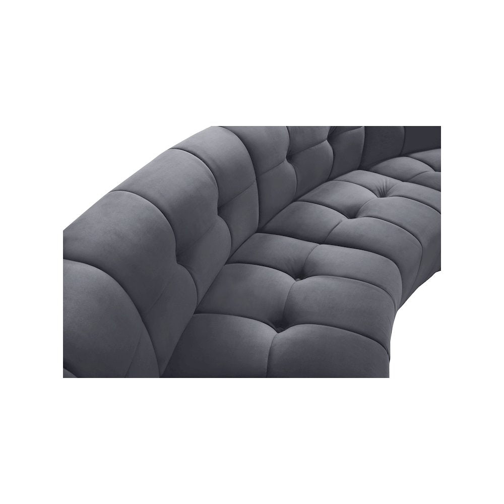 Limitless Grey Velvet 9pc. Modular Sectional