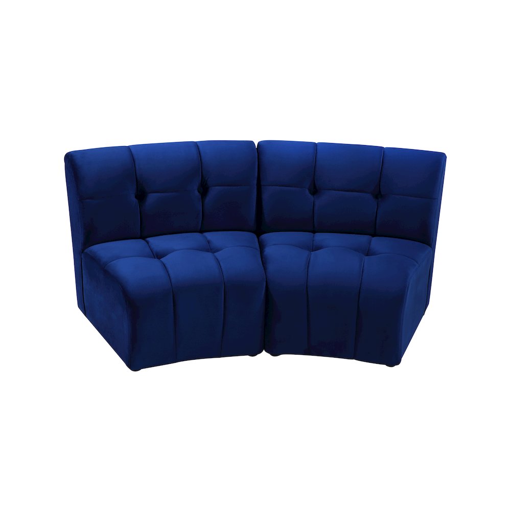 Limitless Navy Velvet 2pc. Modular Sectional