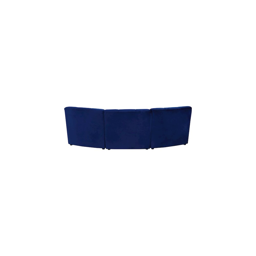 Limitless Navy Velvet 3pc. Modular Sectional