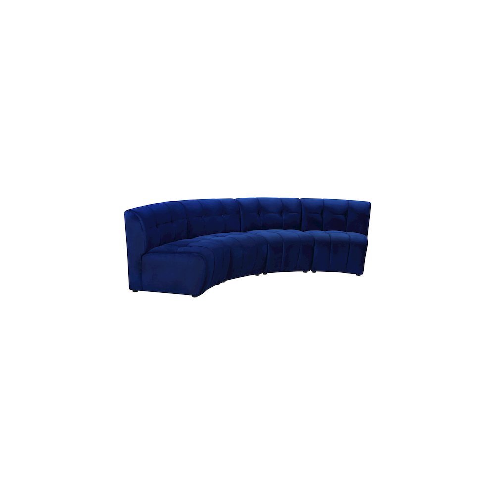 Limitless Navy Velvet 4pc. Modular Sectional