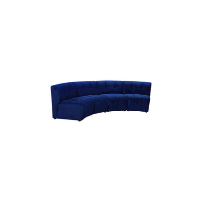 Limitless Navy Velvet 4pc. Modular Sectional