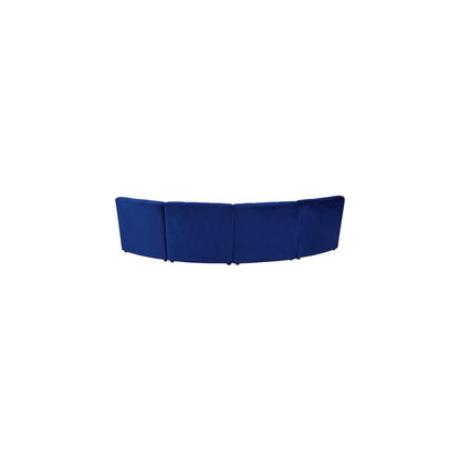 Limitless Navy Velvet 4pc. Modular Sectional