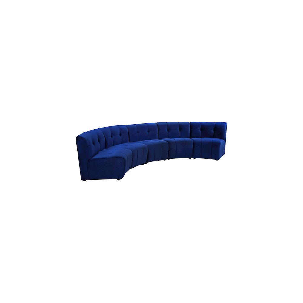 Limitless Navy Velvet 5pc. Modular Sectional