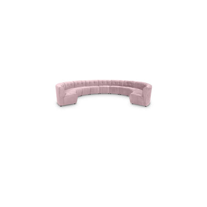 Limitless Pink Velvet 11pc. Modular Sectional