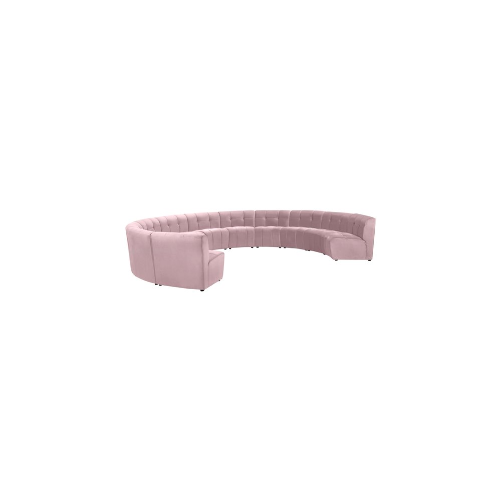 Limitless Pink Velvet 11pc. Modular Sectional