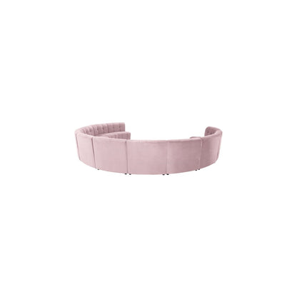 Limitless Pink Velvet 11pc. Modular Sectional