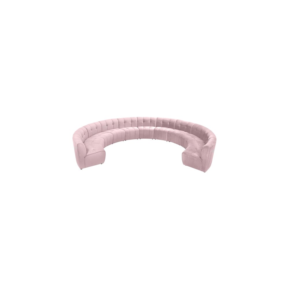 Limitless Pink Velvet 11pc. Modular Sectional