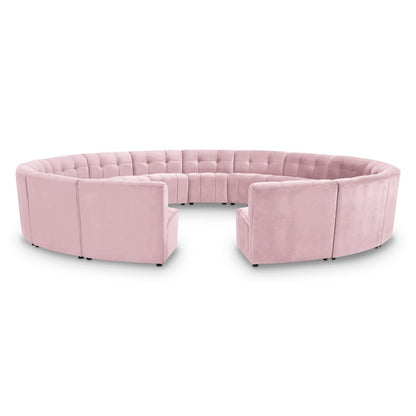 Limitless Pink Velvet 15pc. Modular Sectional