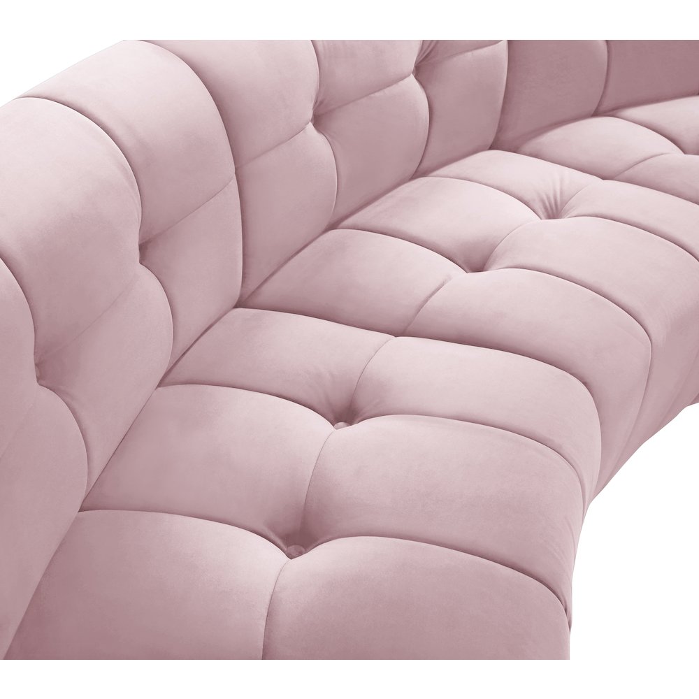 Limitless Pink Velvet 2pc. Modular Sectional