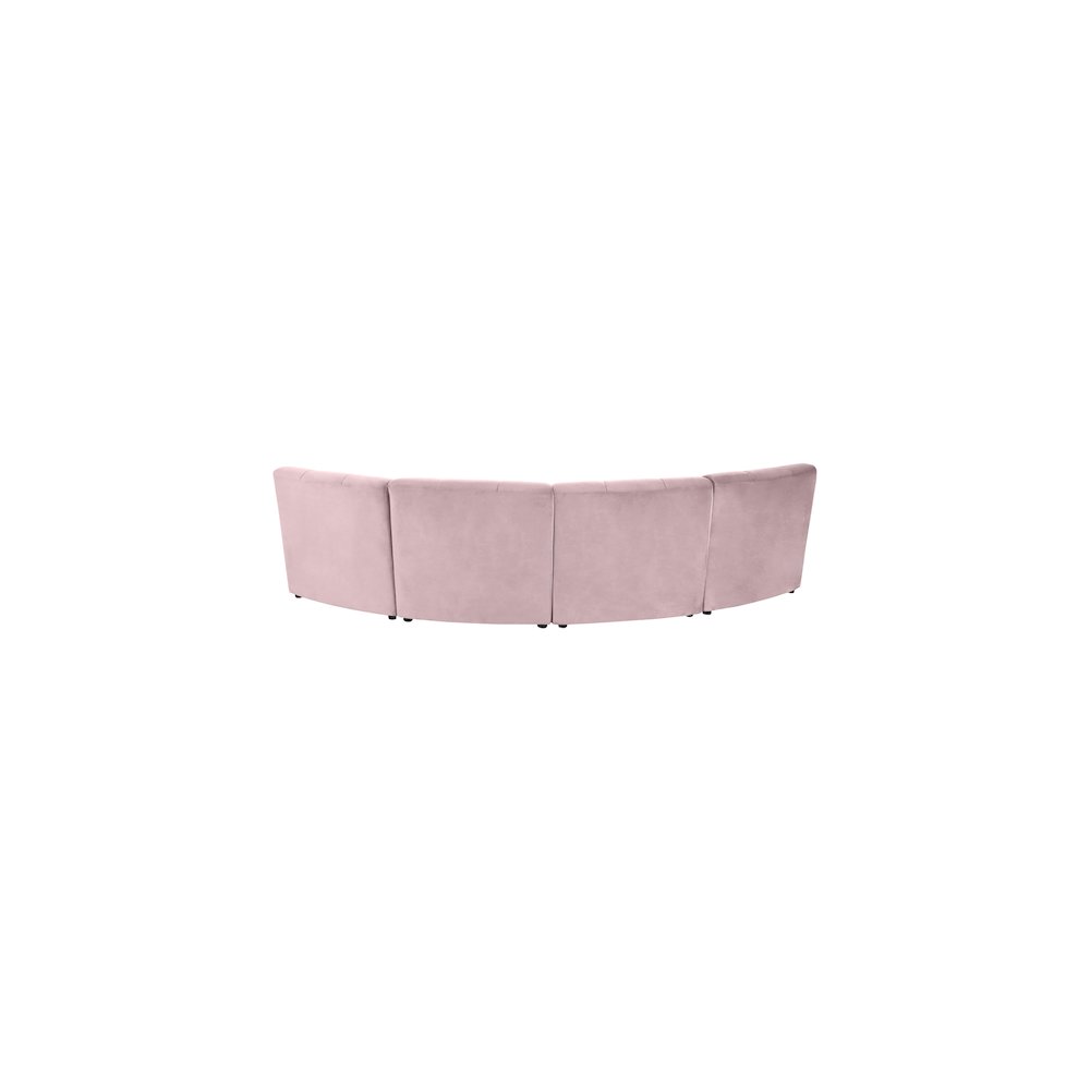 Limitless Pink Velvet 4pc. Modular Sectional