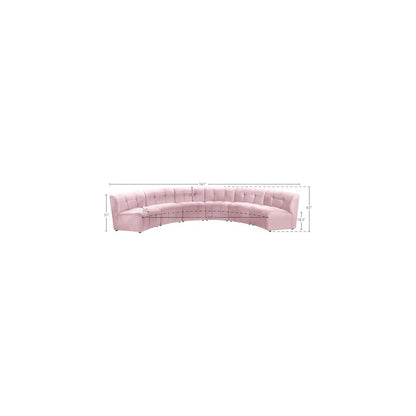 Limitless Pink Velvet 6pc. Modular Sectional