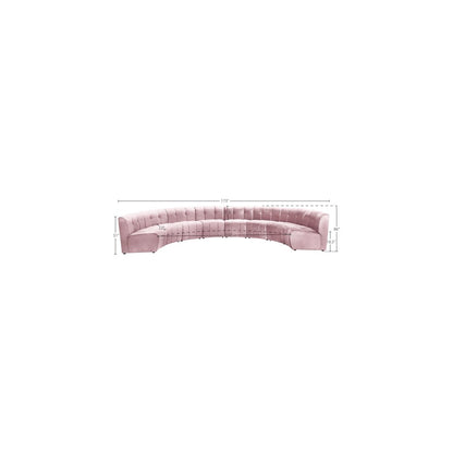 Limitless Pink Velvet 8pc. Modular Sectional