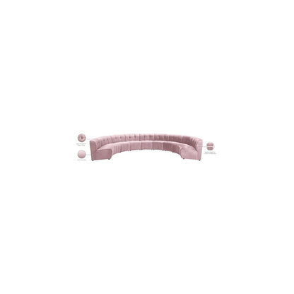 Limitless Pink Velvet 9pc. Modular Sectional