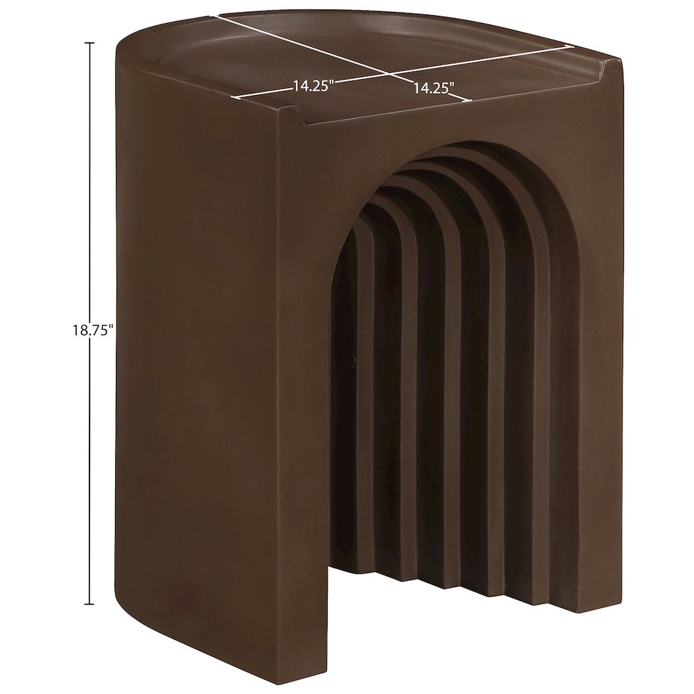 Avenda Brown Concrete Indoor/Outdoor End Table