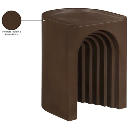 Avenda Brown Concrete Indoor/Outdoor End Table