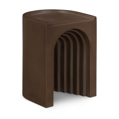 Avenda Brown Concrete Indoor/Outdoor End Table