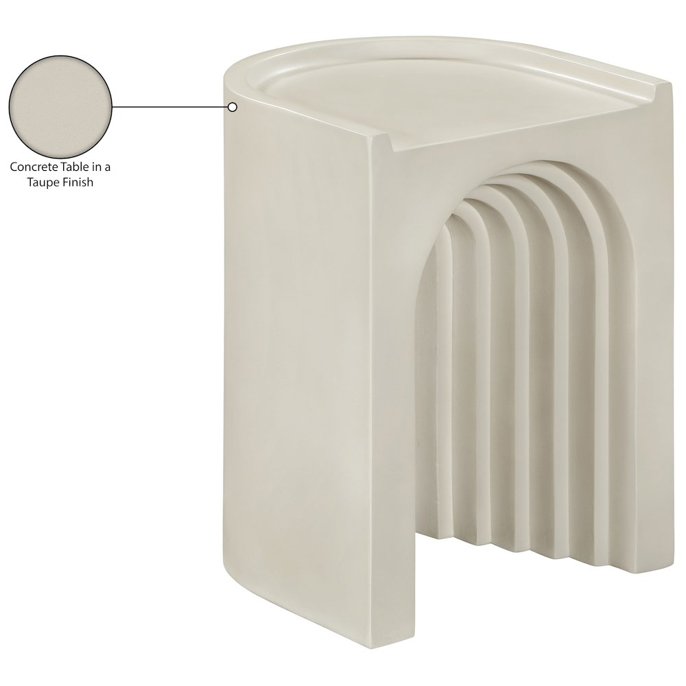 Avenda Taupe Concrete Indoor/Outdoor End Table