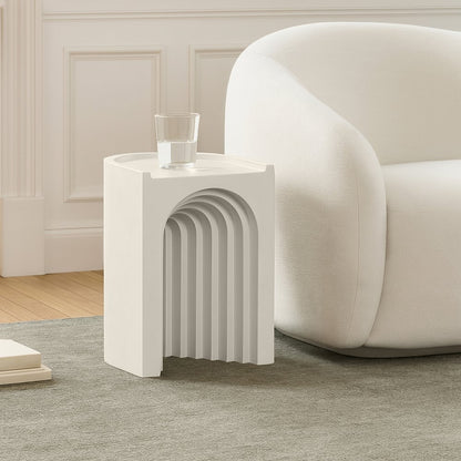 Avenda Taupe Concrete Indoor/Outdoor End Table