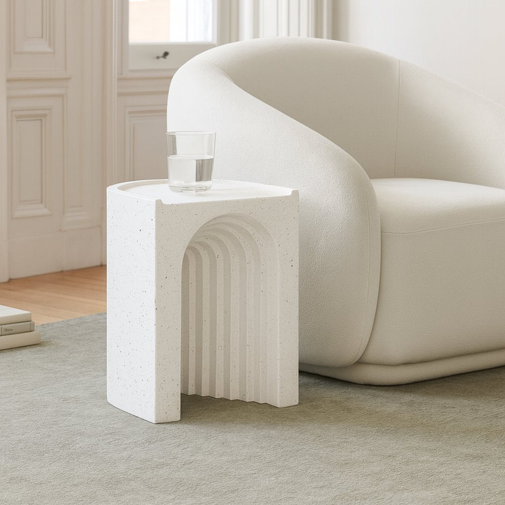 Avenda Terrazzo Concrete Indoor/Outdoor End Table