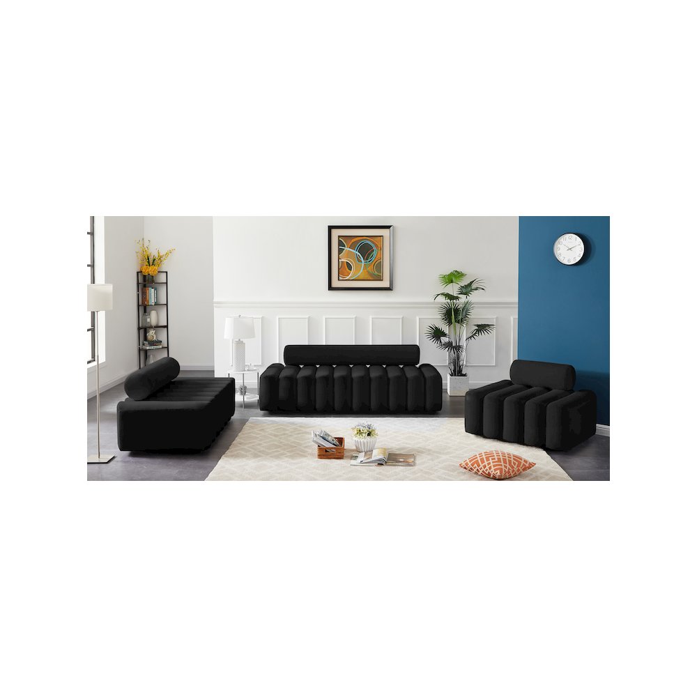 Melody Black Velvet Chair