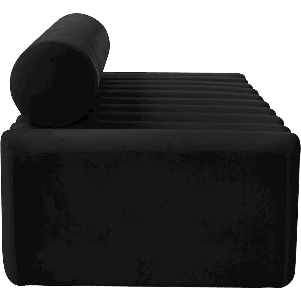 Melody Black Velvet Sofa
