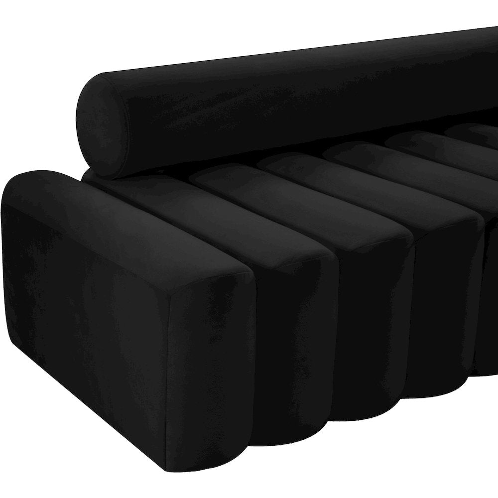Melody Black Velvet Sofa
